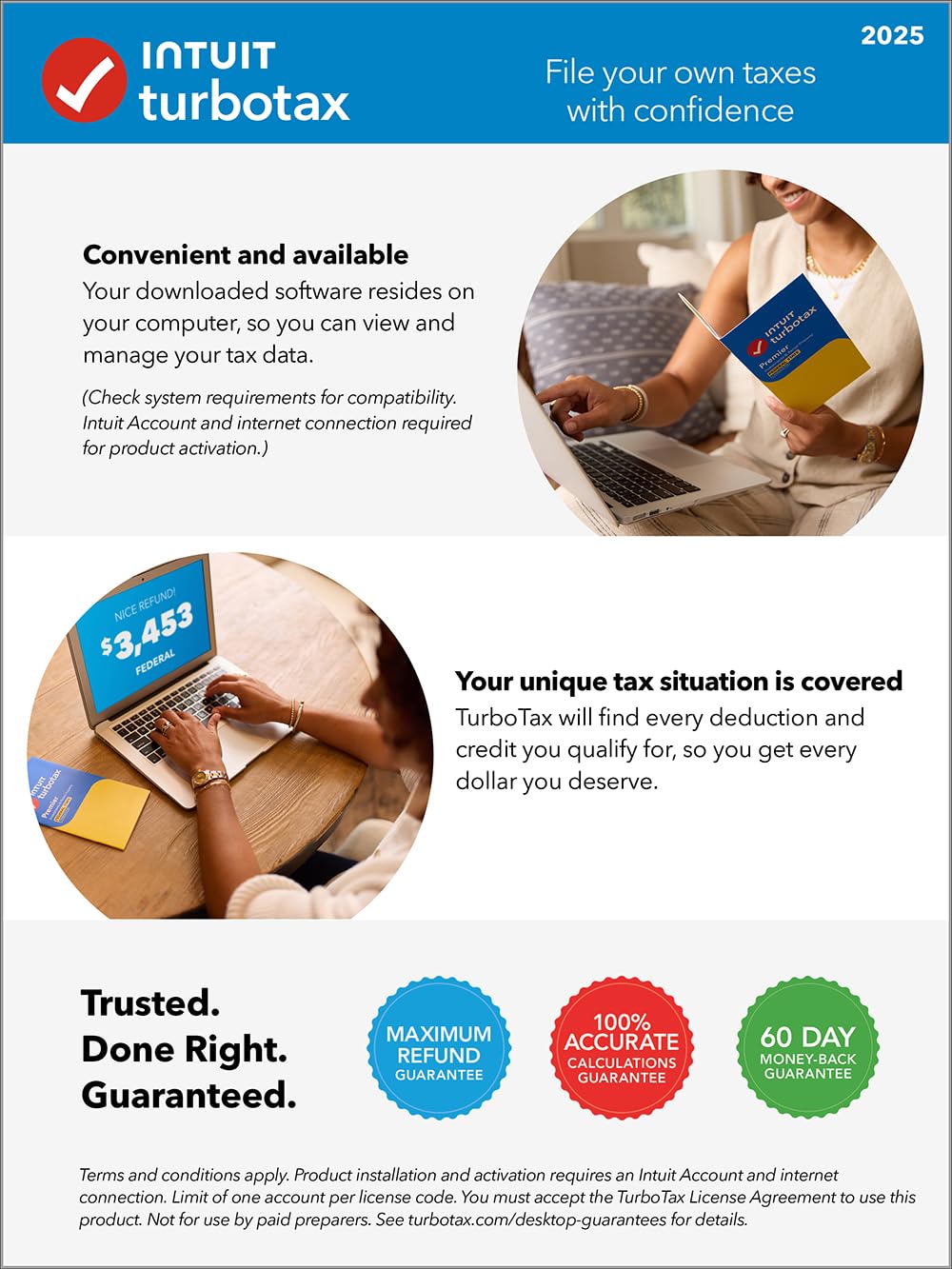 TurboTax Home & Business Desktop Edition 2025, Federal & State Tax Return [Win11/Mac14 Download]