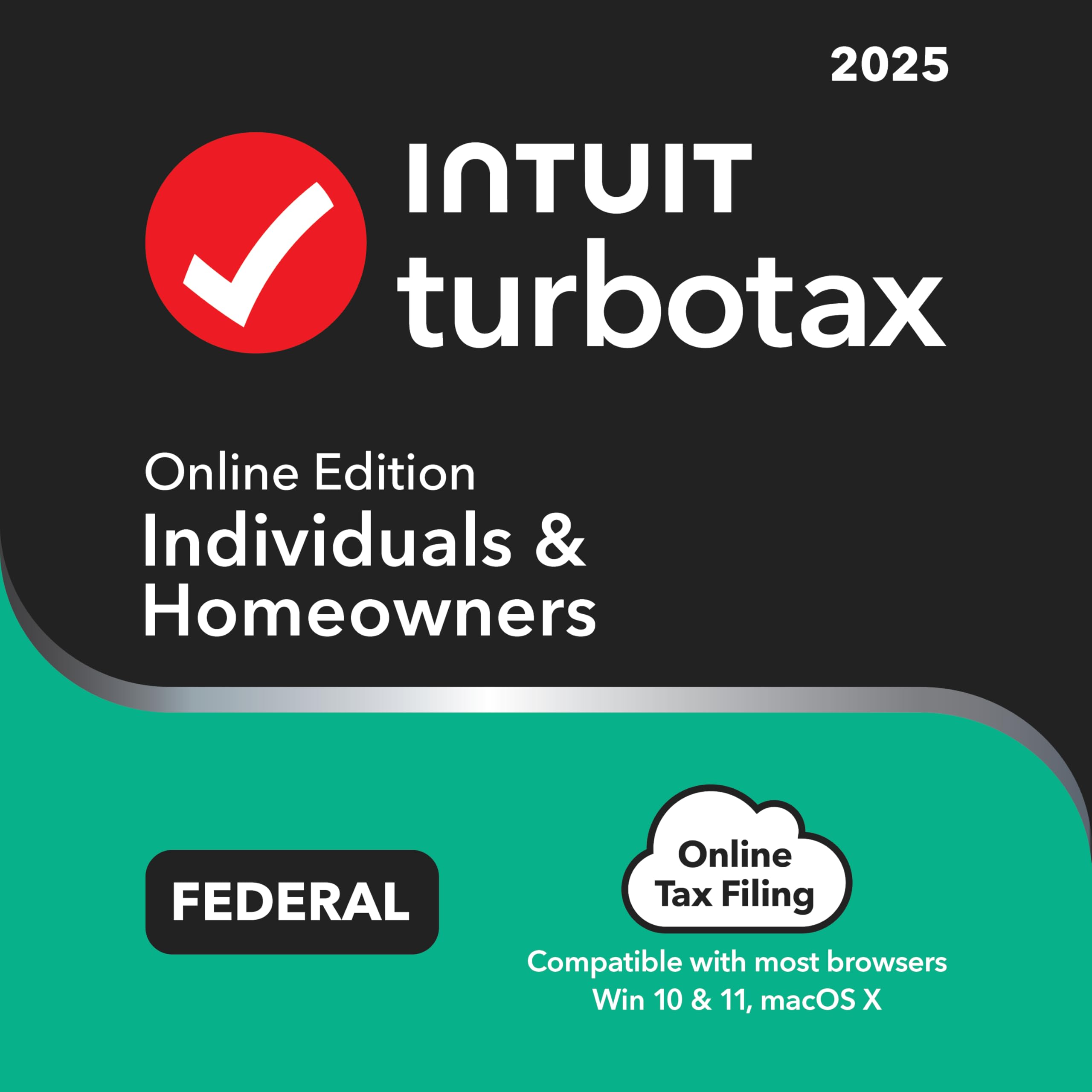 TurboTax Online 2025, Individuals & Homeowners, Federal Tax Return [Online Activation Code]
