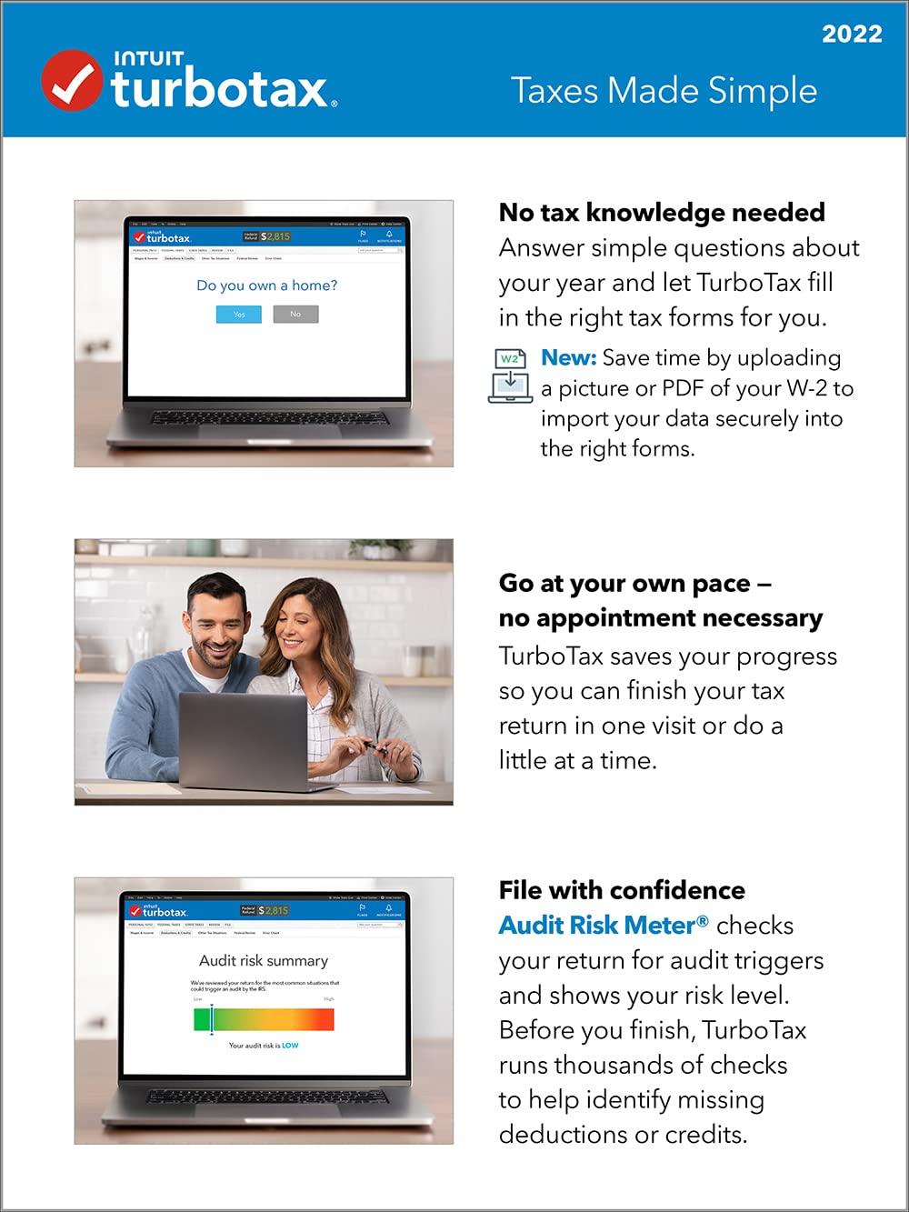 TurboTax Home & Business 2022 Tax Software, Federal and State Tax Return [PC/MAC Download]